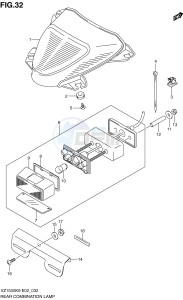 VZ1500 (E2) drawing REAR COMBINATION LAMP