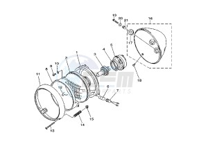 XVS A DRAG STAR CLASSIC 650 drawing HEADLIGHT