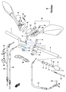 GSX-250RA drawing HANDLEBAR