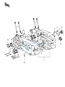 KX 400 A (-A2) drawing CRANKCASE