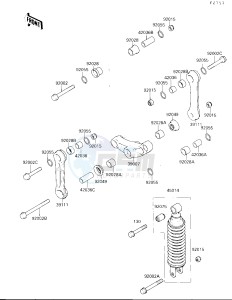 EX 250 F [NINJA 250R] (F2-F4) [NINJA 250R] drawing SUSPENSION_SHOCK ABSORBER