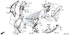 CB500FAD CB500F ABS Continue » UK - (E) drawing MIDDLE COWL