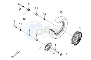 MIO 50 drawing FRONT WHEEL / BRAKE DISC