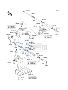 KRF 750 J [TERYX 750 FI 4X4 LE] (J9FA) J9FA drawing FRONT SUSPENSION