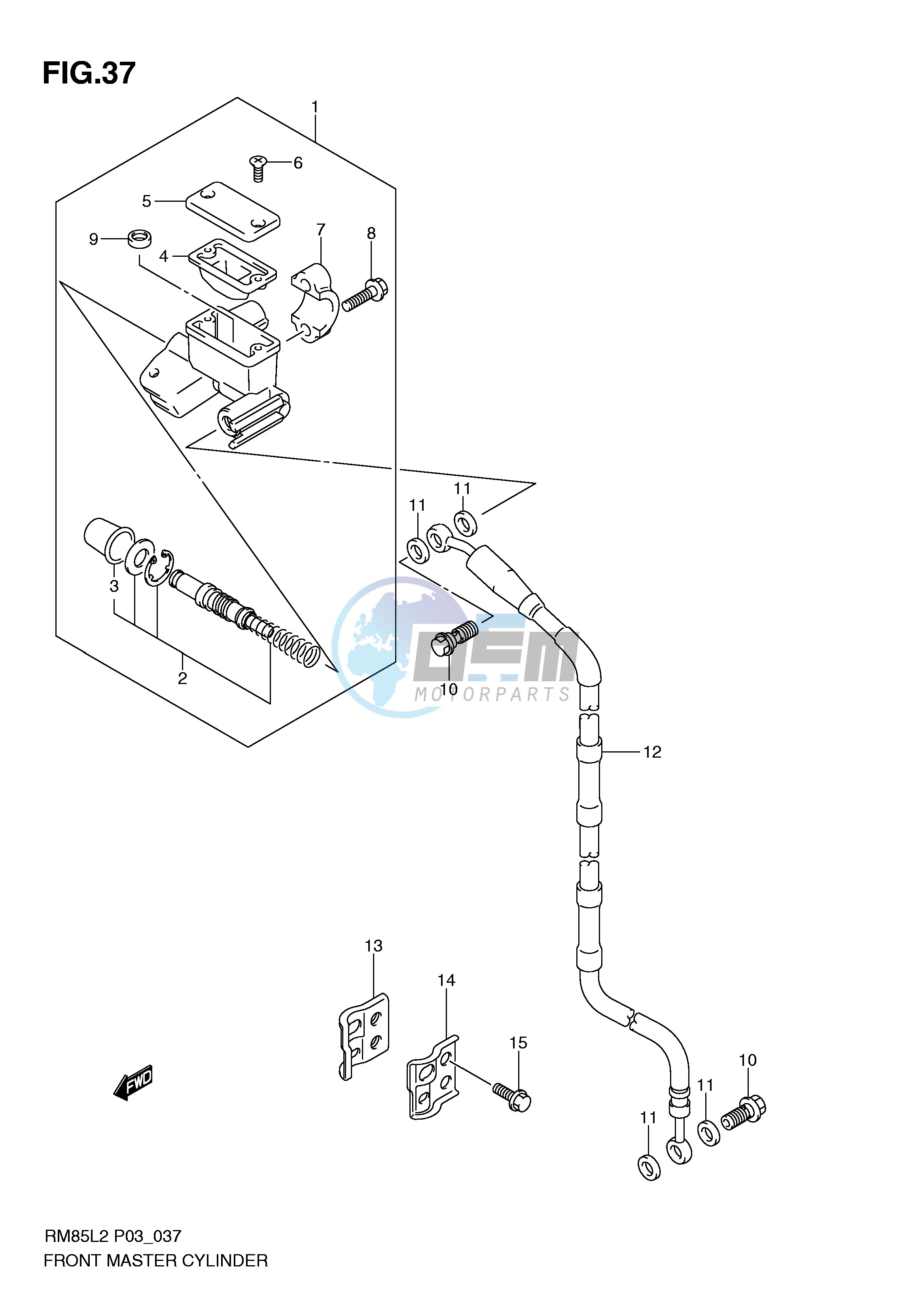 FRONT MASTER CYLINDER (RM85L2 P03)