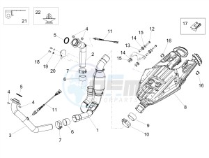 SHIVER 900 E4 ABS NAVI (NAFTA) drawing Exhaust pipe