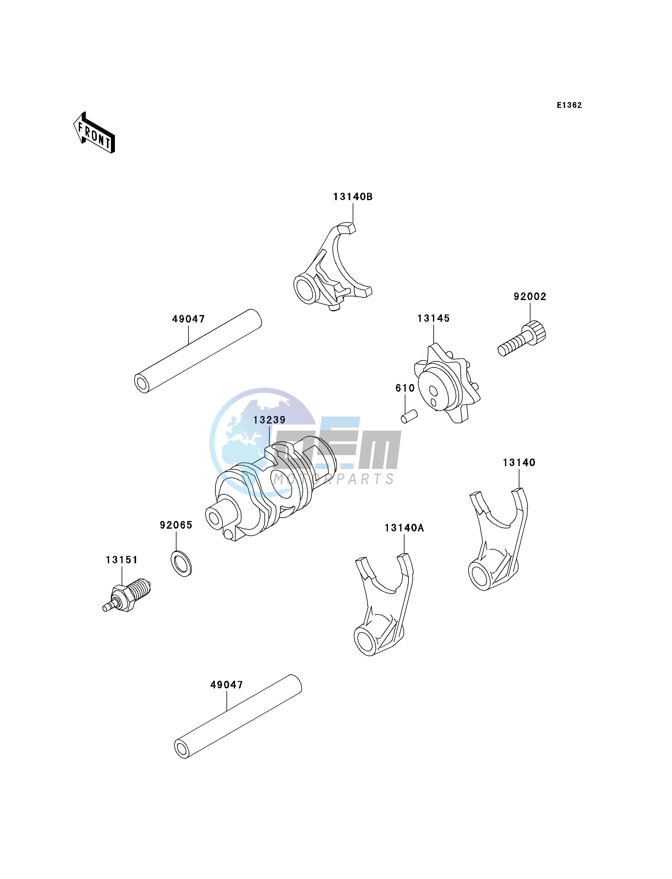 GEAR CHANGE DRUM_SHIFT FORK-- S- -