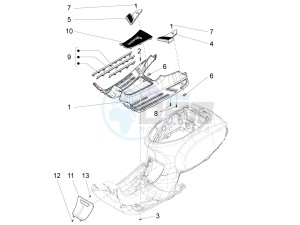 LXV 125 4T 3V E3 (APAC) drawing Central cover - Footrests