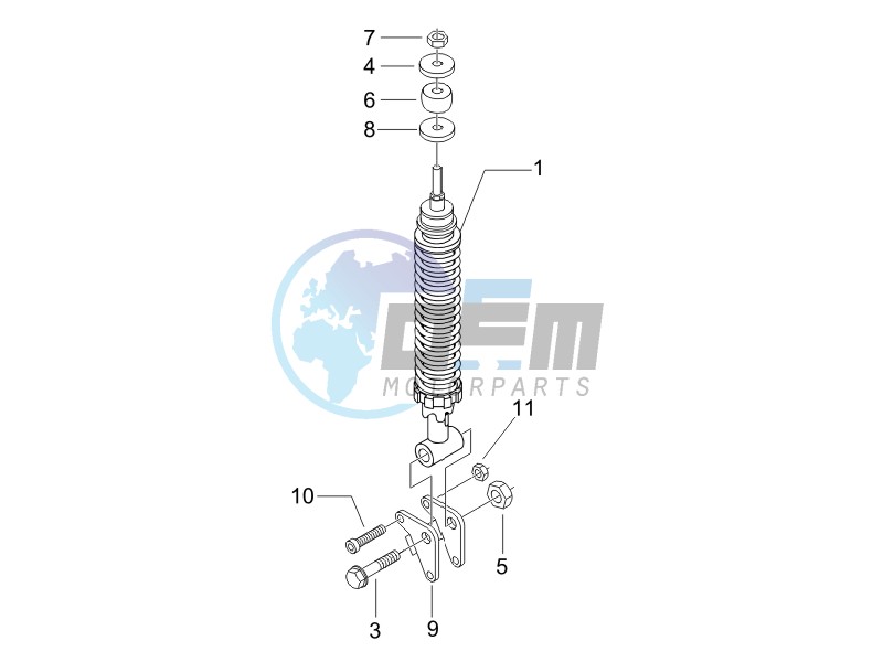 Rear suspension - Shock absorber - s