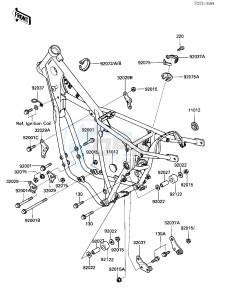 KX 500 A [KX500] (A2) [KX500] drawing FRAME FITTINGS -- 84 A2- -