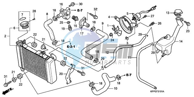 RADIATOR (CBR125RW7/RW9/RWA)