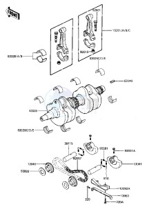 KZ 440 D [LTD BELT] (D2-D5) [LTD BELT] drawing CRANKSHAFT_BALANCER -- 81-83 D2_D3_D4_D5- -