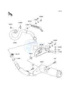 KL 250 G [SUPER SHERPA] (G4-G8 G8 CAN ONLY) [SUPER SHERPA] drawing MUFFLER-- S- -