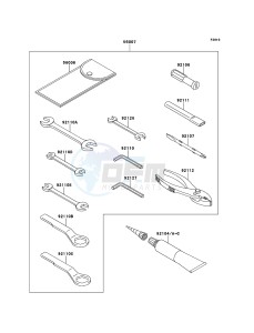 Z750R ABS ZR750PBF FR GB XX (EU ME A(FRICA) drawing Owner's Tools