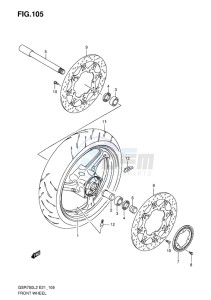 GSR750 ABS EU drawing FRONT WHEEL