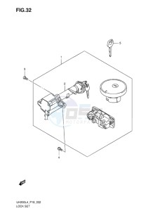 UH200 ABS BURGMAN EU drawing LOCK SET