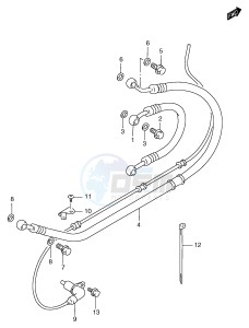 GSF1200 (E2) Bandit drawing REAR BRAKE HOSE (GSF1200SAV SAW SAX SAY)