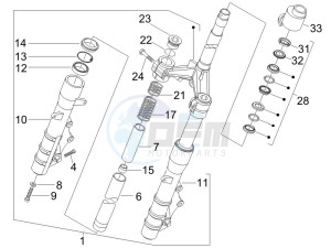 Nexus 250 e3 drawing Fork steering tube - Steering bearing unit