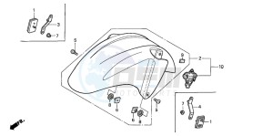 CBR600FS drawing FRONT FENDER