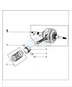 FIGHT 4 50 4T DARKSIDE drawing CRANKSHAFT AND ZUIGER