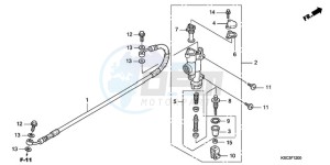 CRF250X9 Europe Direct - (ED / CMF) drawing RR. BRAKE MASTER CYLINDER