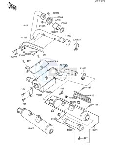 KL 250 C [KLR250] (C1-C2) [KLR250] drawing MUFFLER