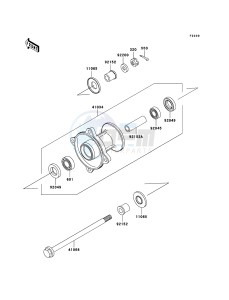 KX65 KX65A6F EU drawing Front Hub