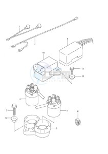 DF 30 drawing PTT Relay Remote Control w/Power Tilt