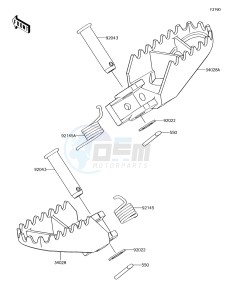 KX85 KX85CFF EU drawing Footrests