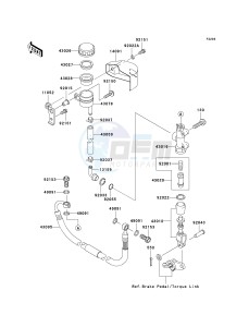 VN 1600 D [VULCAN 1600 NOMAD] (D6F-D8FA) D7F drawing REAR MASTER CYLINDER