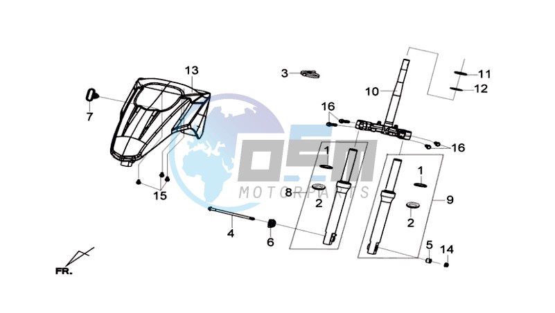 YOKE / FRONT FORK / STEERING HEAD BEARING