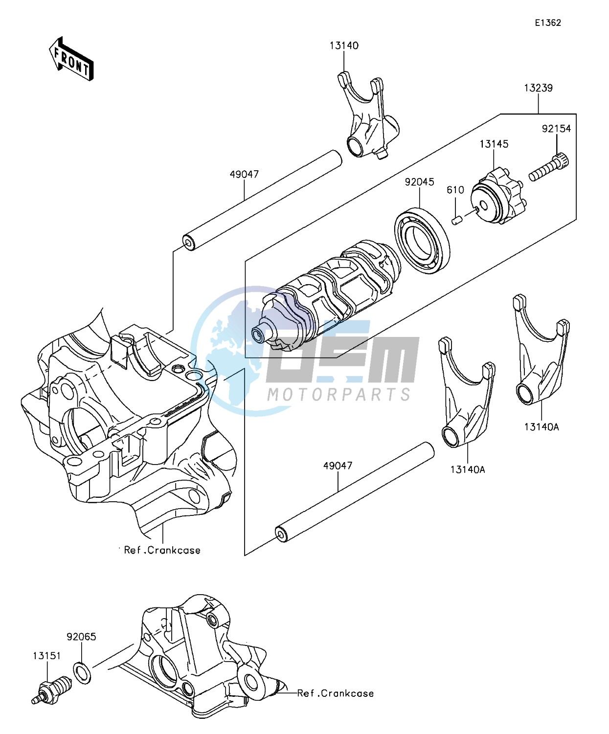 Gear Change Drum/Shift Fork(s)