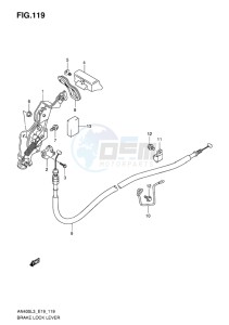 AN400 BURGMAN EU drawing BRAKE LOCK LEVER