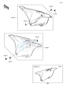 KX85-II KX85DFF EU drawing Side Covers