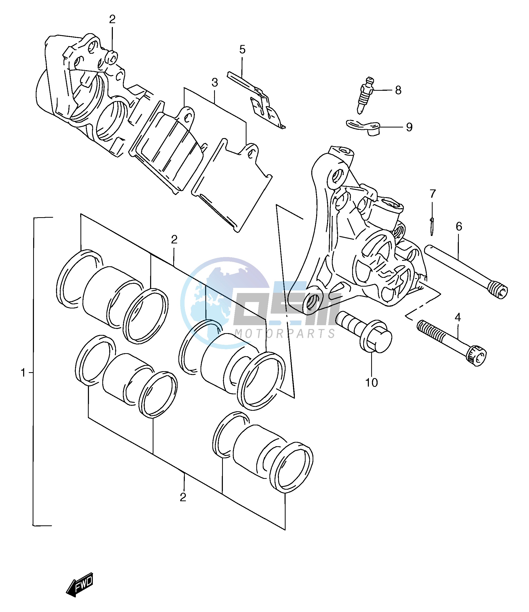 FRONT CALIPER (GSF1200SAV SAW SAX SAY)