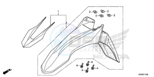 CRF250LAH CRF250LA ED drawing FRONT FENDER