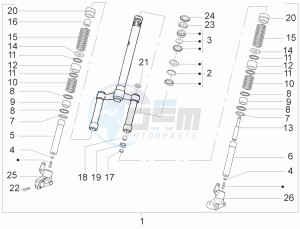 NRG 50 power DD H2O (CH) Switserland drawing Fork steering tube - Steering bearing unit