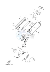 YPR125RA XMAX 125 ABS EVOLIS 125 ABS (2DMK 2DMK) drawing EXHAUST