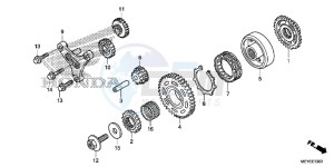 CRF450XE CRF450R Europe Direct - (ED) drawing STARTING CLUTCH