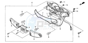 CH125 drawing TAILLIGHT (CH125T-SW)