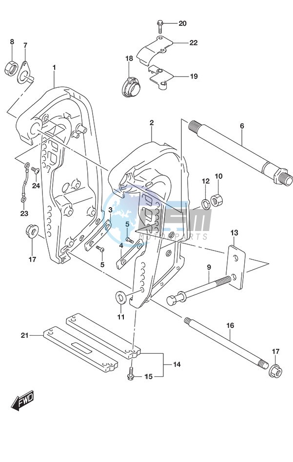 Clamp Bracket w/Transom (X or XX)