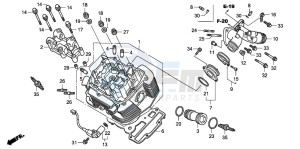 VTX1800C1 drawing FRONT CYLINDER HEAD