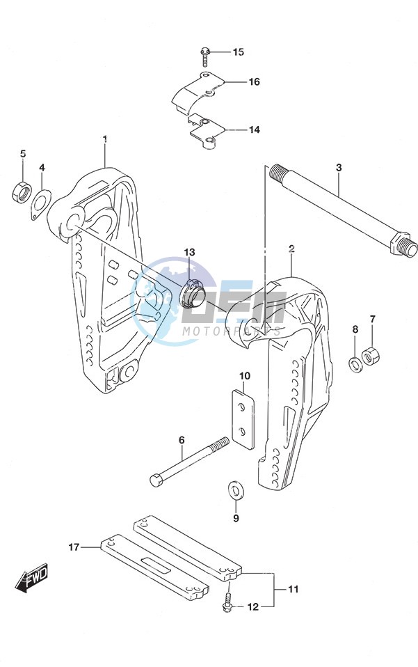 Clamp Bracket w/Transom (L)