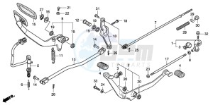 VT750CA drawing PEDAL (KO)