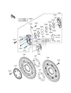 VERSYS 1000 KLZ1000BFF FR GB XX (EU ME A(FRICA) drawing Front Brake