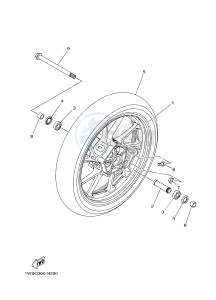 MT07A MT-07 ABS 700 (BU23) drawing FRONT WHEEL