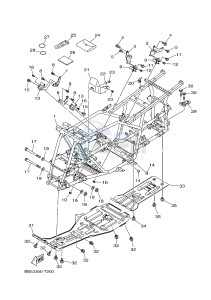 YFM450FWB YFM45KDXJ KODIAK 450 (BJ53) drawing FRAME