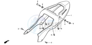 CBR600F4 drawing REAR COWL (2)