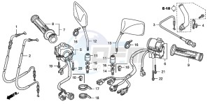 CB1300 CB1300SUPER FOUR drawing SWITCH/CABLE