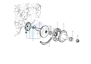 BEVERLY 125-200 drawing Driving pulley